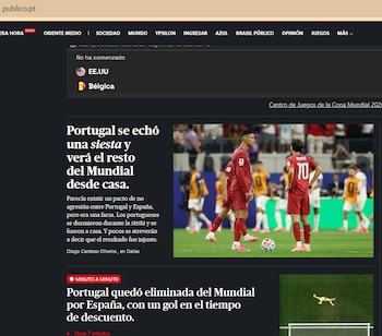 Publico eligió nombrar a la "siesta" en el partido