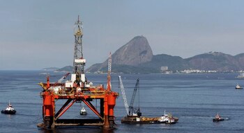 Una plataforma petrolera de Petrobras