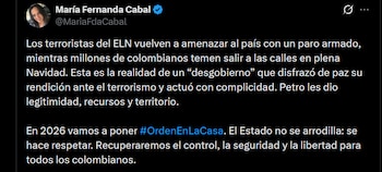 María Fernanda Cabal aseguró que