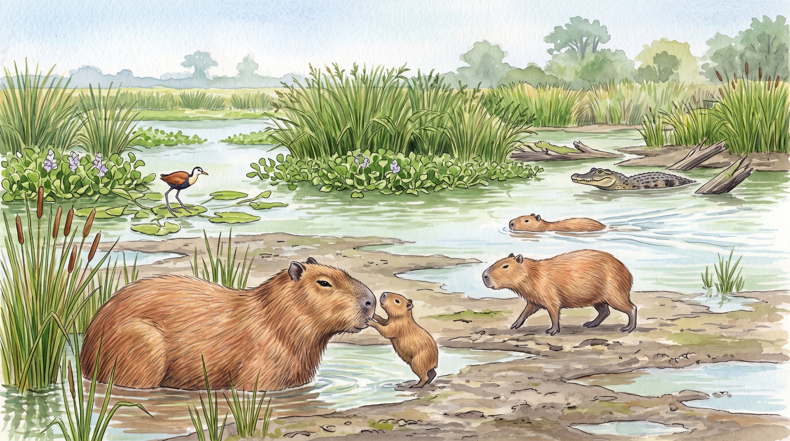 Los autores del estudio proponen que los capibaras migraron por una ruta costera desde Venezuela hacia el norte de Chile en lugar de cruzar la cordillera de los Andes (Imagen Ilustrativa Infobae)