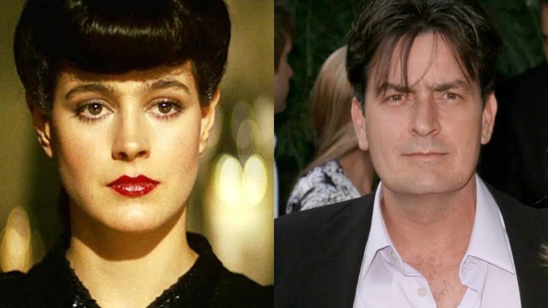 Charlie Sheen le colocó un letrero ofensivo en la espalda a Sean Young. (Captura de video. Filmagic)