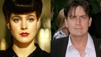 Charlie Sheen le colocó un letrero ofensivo en la espalda a Sean Young. (Captura de video. Filmagic)