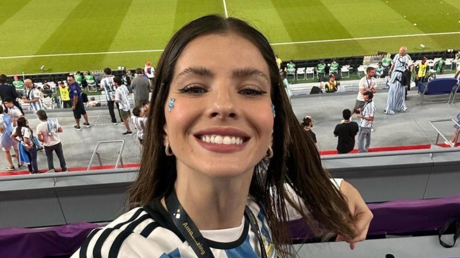 La actriz compartió en sus redes una imagen de años atrás luciendo la camiseta de la Selección Argentina y recibió mensajes de cariño de sus seguidores (Instagram)