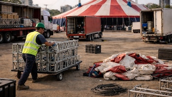 La logística de un circo: