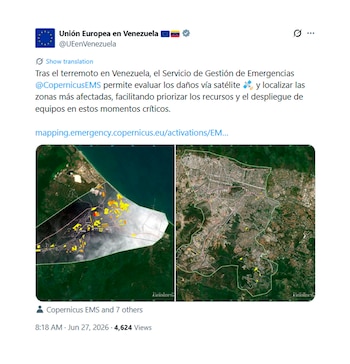 La ayuda de la Unión Europea a Venezuela tuit