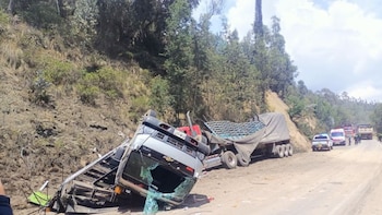 Registran accidente en la vía