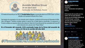 Anoldo Medina Urcué, excombatiente de