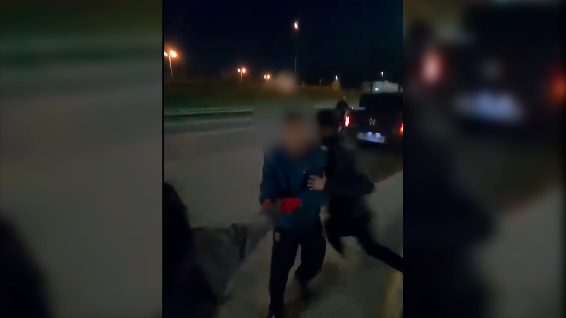 El momento del presunto asalto