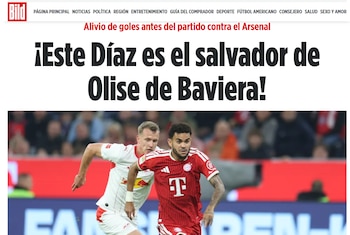 Portada de la nota del diario Bild sobre la oportunidad de Luis Díaz - crédito Bild