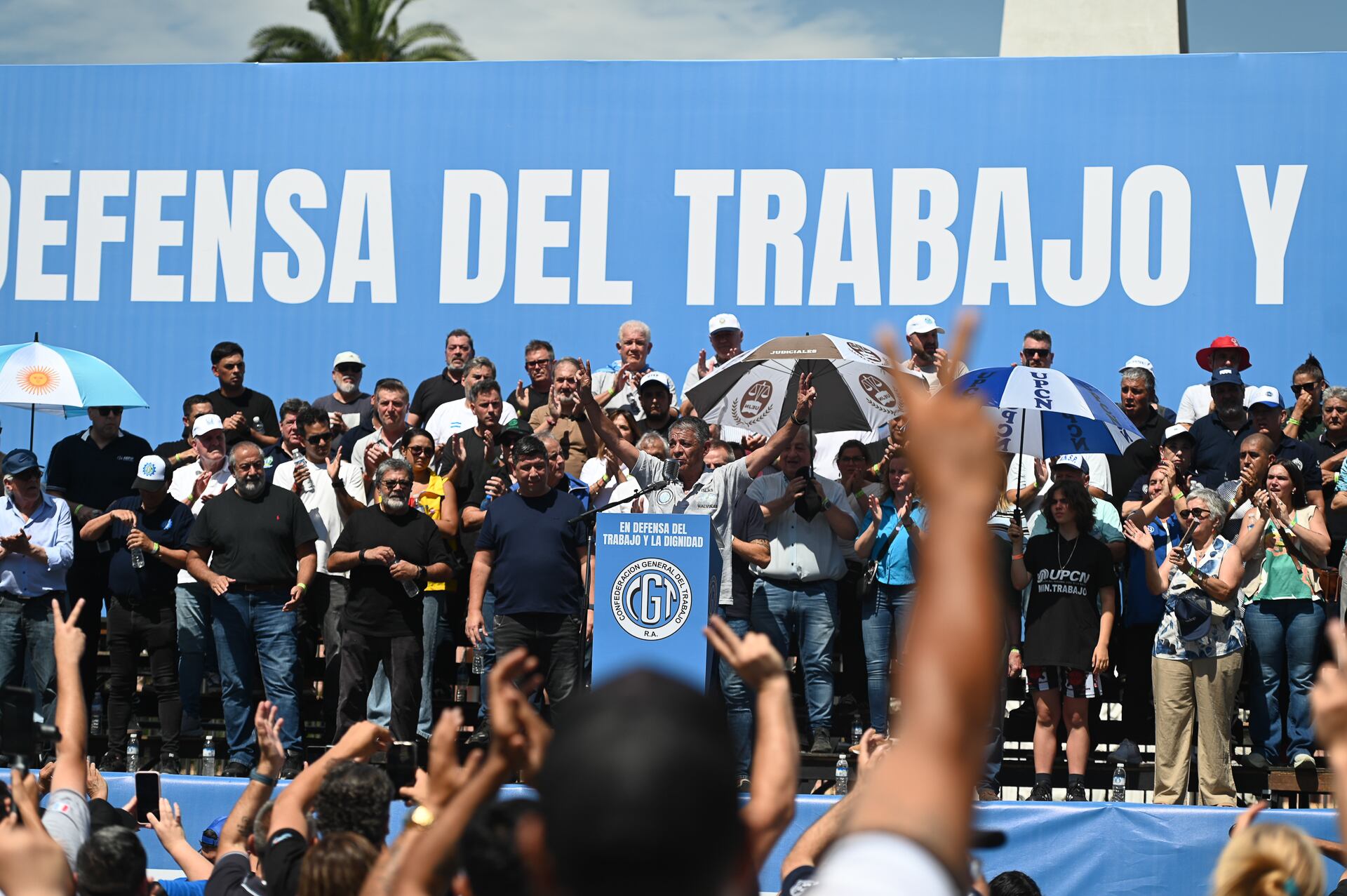 El 18 de diciembre la CGT y la UTEP realizaron una marcha a Plaza de Mayo contra el proyecto de ley impulsado por la Casa Rosada RS Fotos