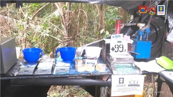 Laboratorio de cocaína en Catatumbo