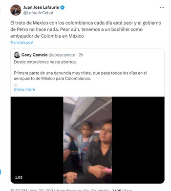 Juan José Lafaurie se pronunció