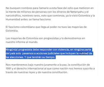 Gustavo Petro impulsa nulidad de la elección de Abelardo de la Espriella