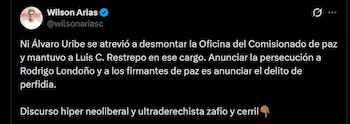 Wilson Arias - crédito @wilsonariasc/X