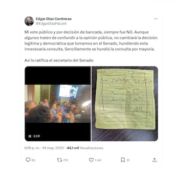 El senador Édgar Díaz expresó