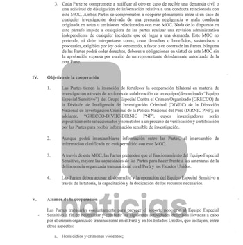 El general Óscar Arriola firmó el convenio con el FBI que crea el “Equipo Especial Sensitivo” contra el crimen. (Foto: Latina)