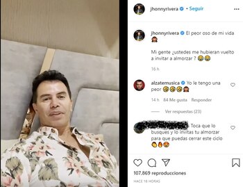 Post en Instagram de Jhonny