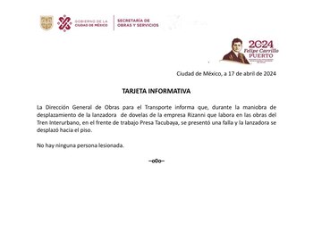 La Secretaría de Obras y