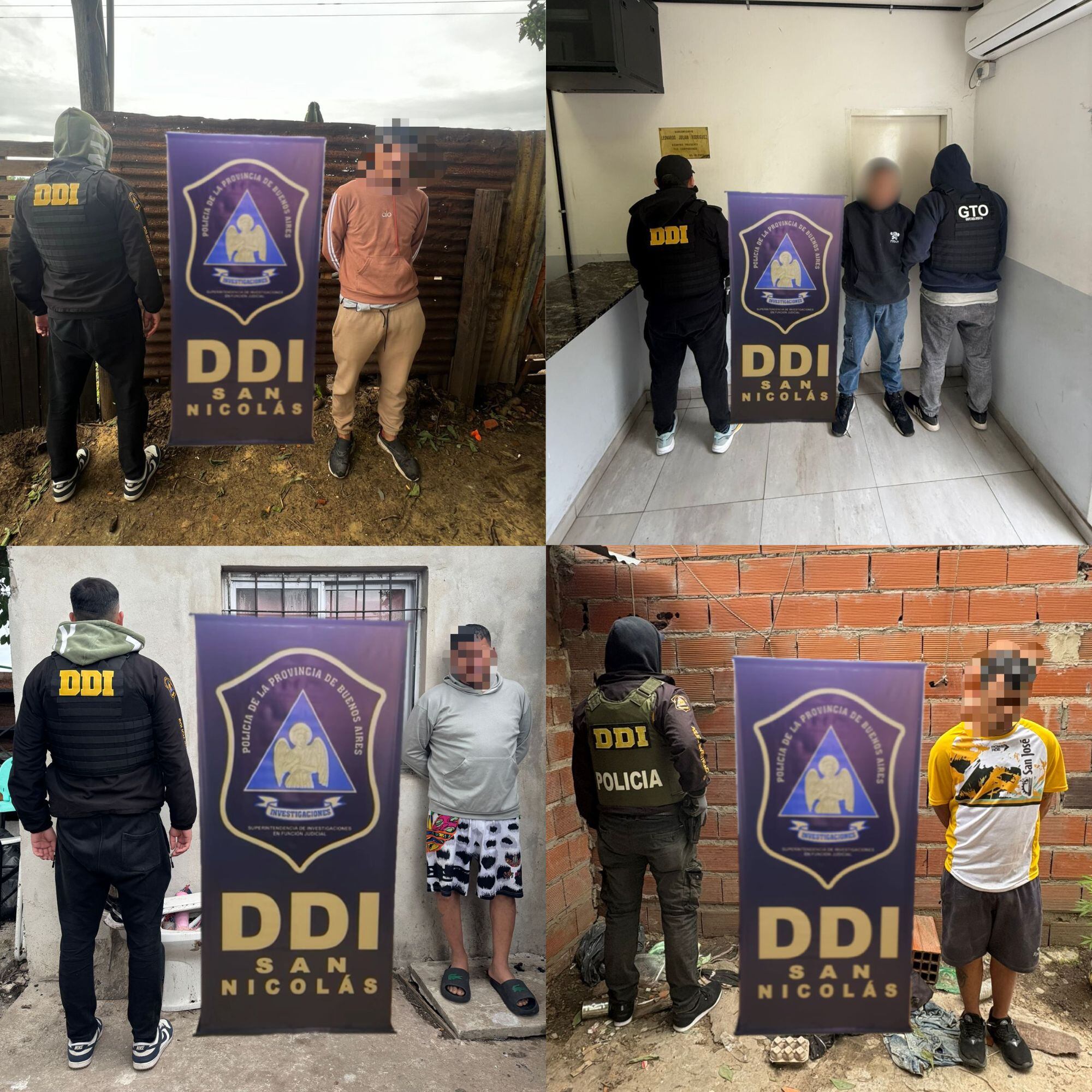 Detuvieron a cuatro delincuentes tras una ola de robos armados en San Nicolás
