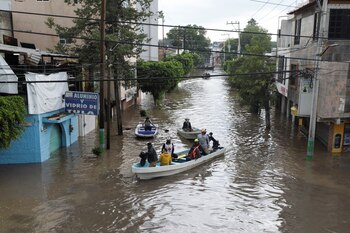 El río Tula se desbordó