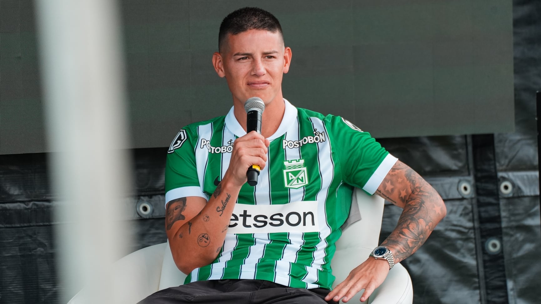 James Rodríguez firmó con Atlético Nacional hasta junio de 2027, luego de dos meses sin equipo - crédito Jefatura de Prensa de Atlético Nacional