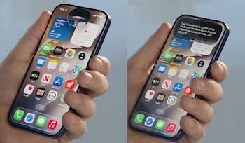 When you interact with Siri AI, a window will be enabled at the top of the device screen. (Apple)