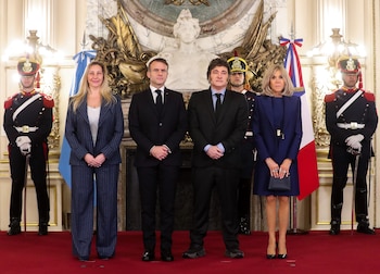 Milei y Macron en la Casa Rosada