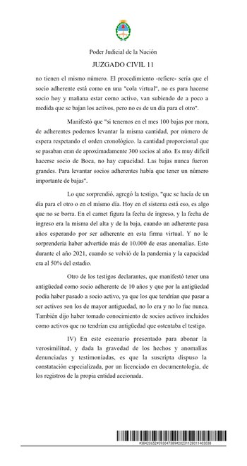 Parte de la declaración de