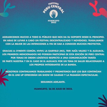 Comunicado Festival Perú Central