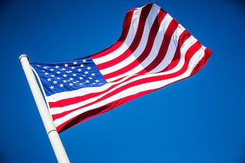 La bandera de Estados Unidos