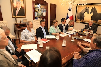 El presidente José Raúl Mulino convocó a una segunda reunión entre empresarios y jubilados para analizar el proyecto de ley 226. Tomada de la Presidencia