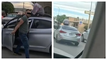 Papá llevaba a su bebé arriba de su auto en Coahuila y justificó el hecho: “A cualquiera le puede pasar”
