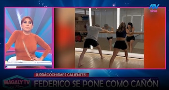 Magaly Medina se burla de la rutina de ejercicios de Federico Salazar: “Está oxidado”. Captura: Magaly TV La Firme.