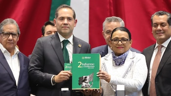 Rosa Icela Rodríguez realizó la entrega del Segundo Informe de Gobierno en la Cámara de Diputados. (Foto: Cámara de Diputados)