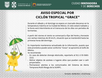 De acuerdo con la SGIRPC,