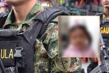 Salomé Vásquez Sánchez, niña de dos años, apareció en Paime, pero había sido reportada como desaparecida en Ubaté - crédito Ejército Nacional y @escriboconlaizq/X