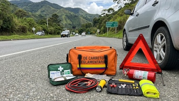 El chaleco reflectivo no hace parte de los requisitos exigidos para automóviles particulares en Colombia.- Visuales IA