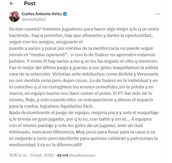 Post de Carlos Antonio Vélez