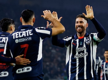 Sergio Ramos se sumó a las final del Club de Futbol Rayados de Monterrey en el Clausura 2025 (REUTERS/Daniel Becerril)
