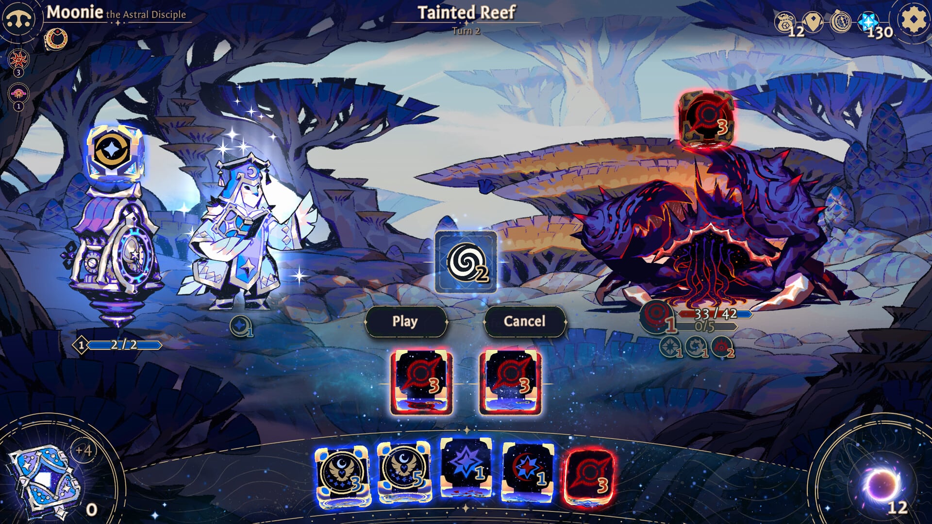 Astrea: Six-Sided Oracles es un juego roguelike que propone explorar los restos de una antigua civilización mediante la gestión de dados. (Foto: Steam)