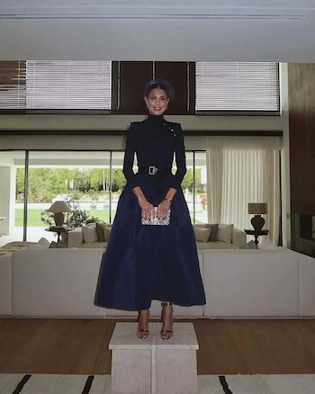 Carla Pereyra en su salón en Madrid (INSTAGRAM).