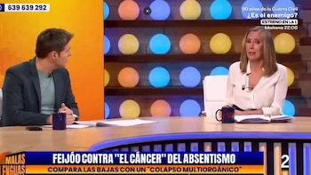 La colaboradora de ‘Malas Lenguas’ Marta Gómez Montero abandona el plató con Cintora en pleno directo: “Jesús, lo siento, no me vas a volver a humillar”