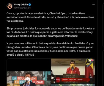 Crítica de Vicky Dávila a