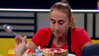 Natalia Málaga preparó cheesecake y