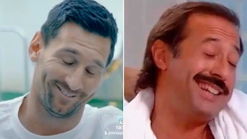 Lionel Messi y Guillermo Francella,