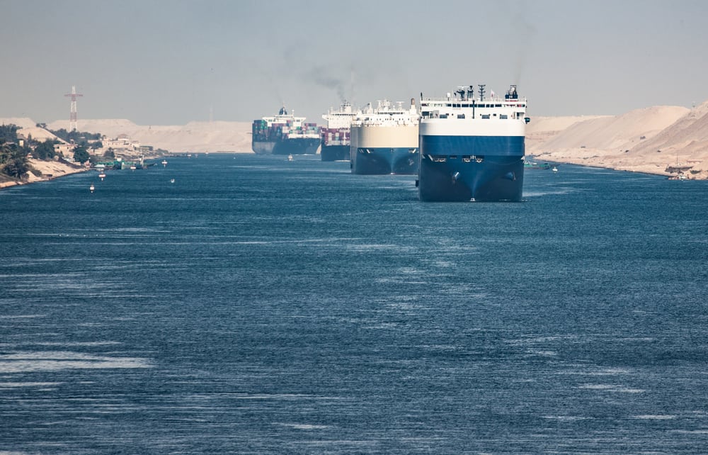 Imagen de archivo del canal de Suez