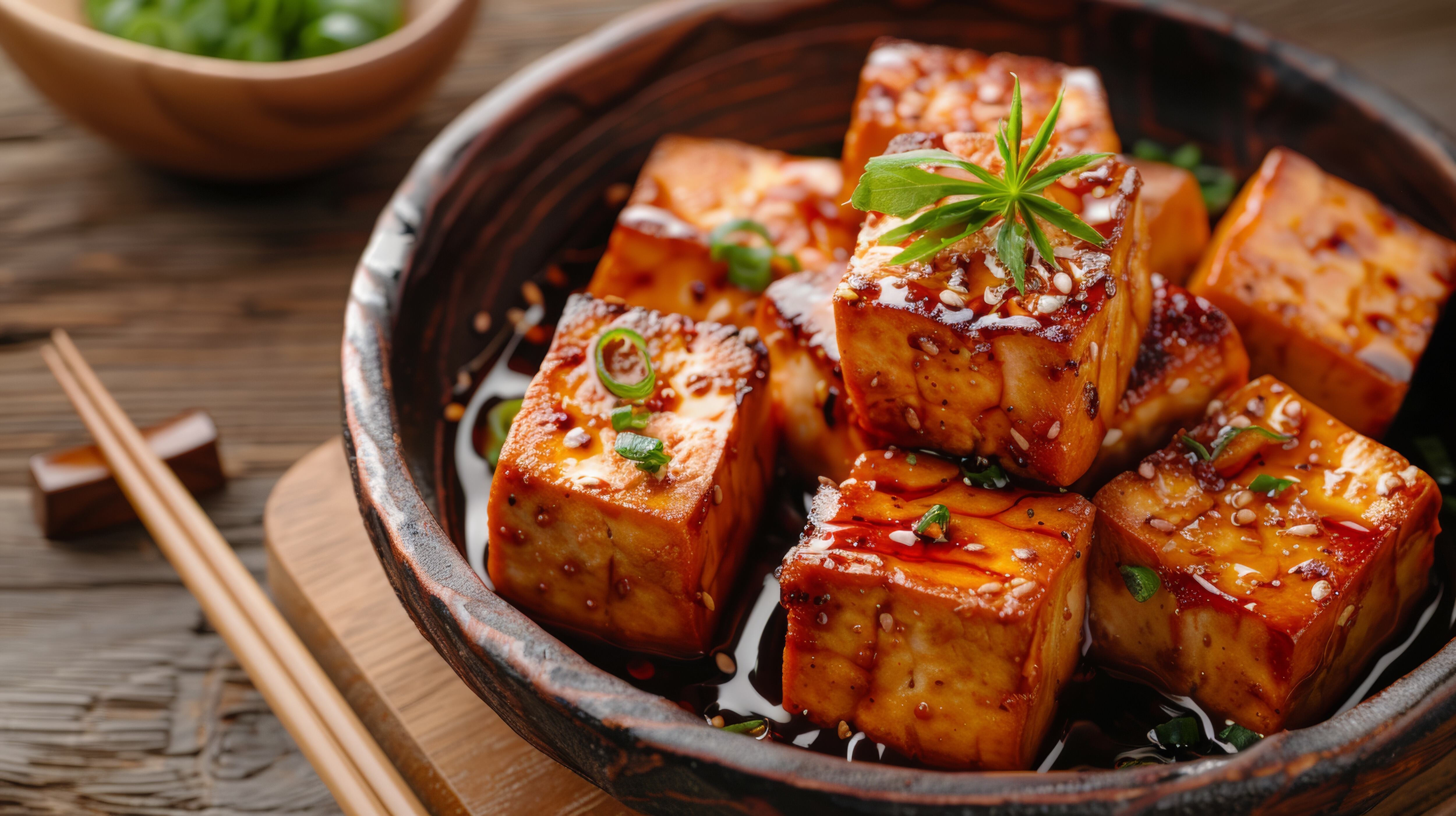 Tofu en salsa yakitori. (Adobe Stock)