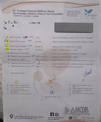 Una supuesta receta, filtrada desde