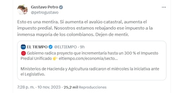 El presidente defendió el proyecto de ley de su Gobierno y pidió a la prensa dejar de mentir - crédito @petrogustavo/X