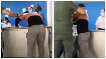 “A mí me respeta, malpari&@”: brutal agresión de un hombre a trabajadora de la Nueva EPS en Manizales